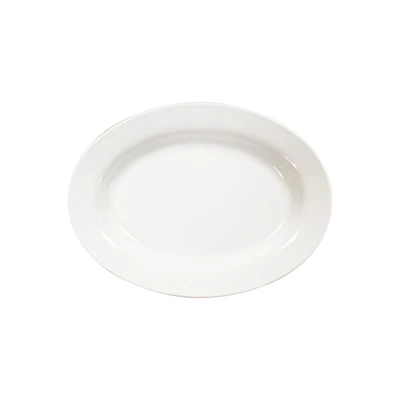 Thunder Group 2110TW 9 Oz. Imperial White Melamine Oval Deep Platter