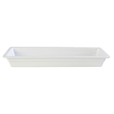 Thunder Group GN1222W 2/4 Size White Melamine Food Pan