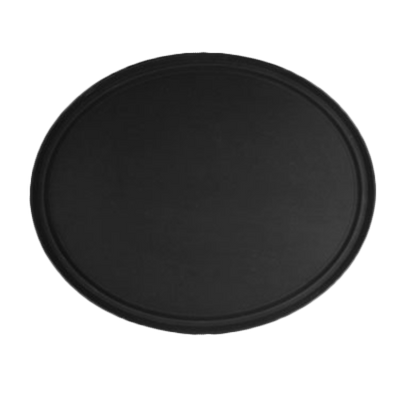 Thunder Group PLFT2700BK 22" Black Fiber Glass Oval Serving Tray
