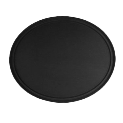 Thunder Group PLFT2700BK 22" Black Fiber Glass Oval Serving Tray