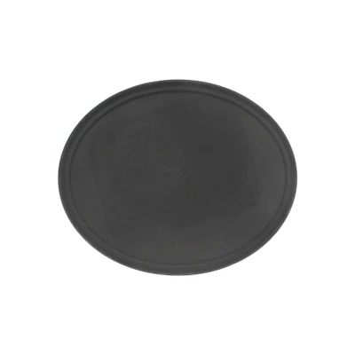 Thunder Group PLFT2700BK 22" Black Fiber Glass Oval Serving Tray
