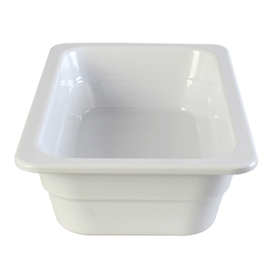 Thunder Group GN1142W 1/4 Size White Melamine Food Pan