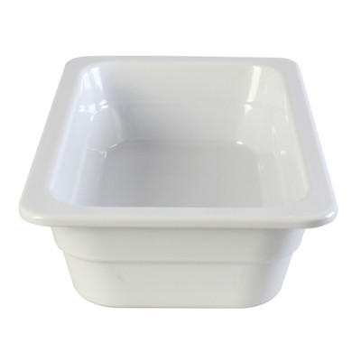 Thunder Group GN1142W 1/4 Size White Melamine Food Pan