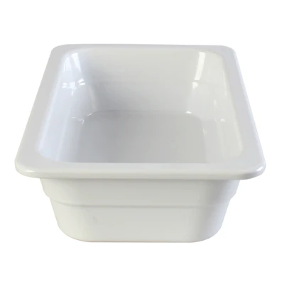 Thunder Group GN1142W 1/4 Size White Melamine Food Pan