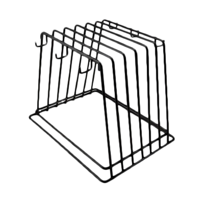 Thunder Group PLCBR006 Black Powder Coated Steel Wire 6 Slots Cutting Board Rack