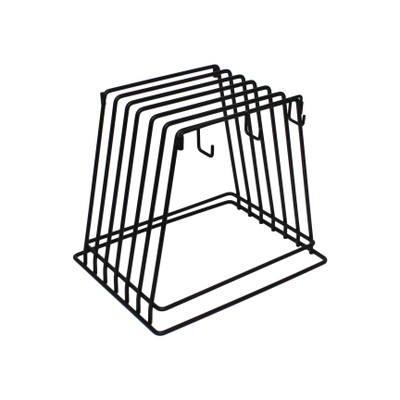 Thunder Group PLCBR006 Black Powder Coated Steel Wire 6 Slots Cutting Board Rack