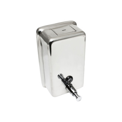 Thunder Group SLSD040V 40 Oz. Rectangular 18/8 Stainless Steel Vertical Soap Dispenser