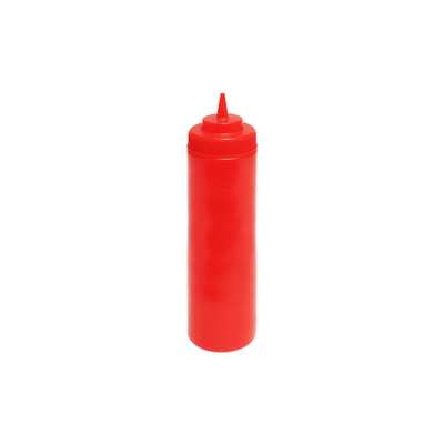 Thunder Group PLTHSB024RW 24 Oz. Red Plastic Wide Mouth Squeeze Bottle