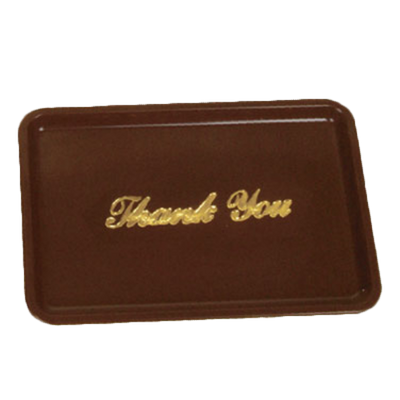 Thunder Group PLPT046BR 6.5" W Brown Plastic Tip Tray