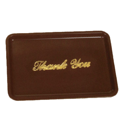 Thunder Group PLPT046BR 6.5" W Brown Plastic Tip Tray