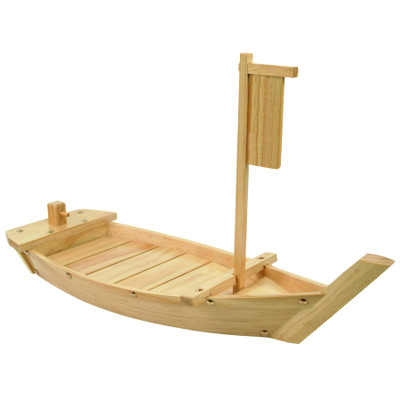Thunder Group WOBOAT61 24" W Wood Boat Display Tray