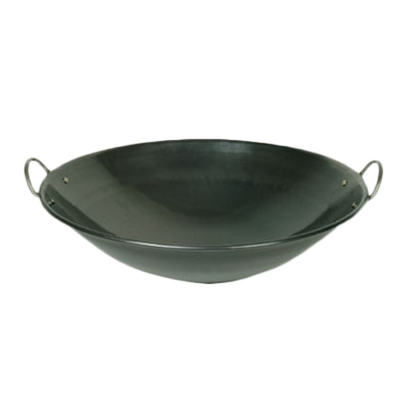 Thunder Group IRWC002 21.5" Dia. Iron Curved Rim 2 Handles Wok