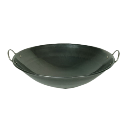 Thunder Group IRWC002 21.5" Dia. Iron Curved Rim 2 Handles Wok
