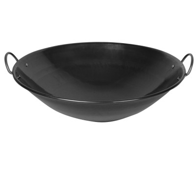 Thunder Group IRWC002 21.5" Dia. Iron Curved Rim 2 Handles Wok