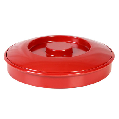 Thunder Group NS608R 8.25" Dia. NuStone Red Melamine Tortilla Server with Lid