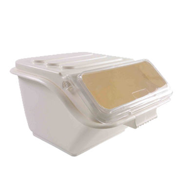 Thunder Group PLIB002S 2 Gal. White Polypropylene Shelf Ingredient Bin
