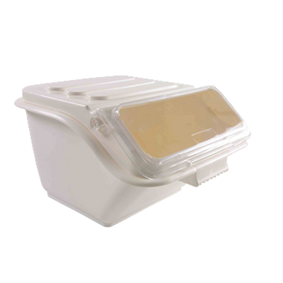 Thunder Group PLIB002S 2 Gal. White Polypropylene Shelf Ingredient Bin