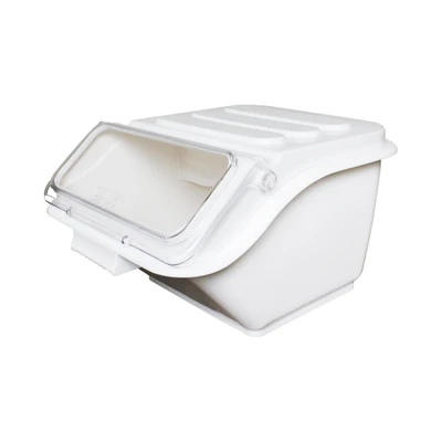 Thunder Group PLIB002S 2 Gal. White Polypropylene Shelf Ingredient Bin