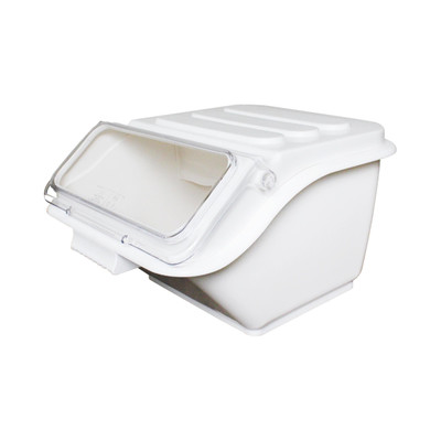 Thunder Group PLIB002S 2 Gal. White Polypropylene Shelf Ingredient Bin