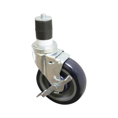 Thunder Group SLWTC005B 5" Heavy Duty Stem Caster with Brake For Work Tables