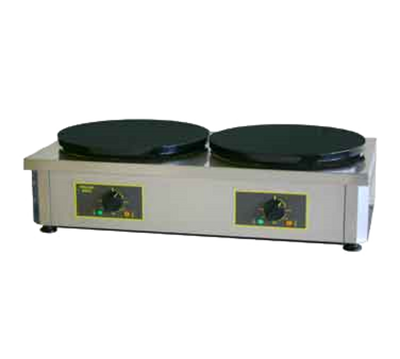 Equipex 400ED 34&quot; W Stainless Steel Double Roller Grill Crepe Machine - 208/240 Volts