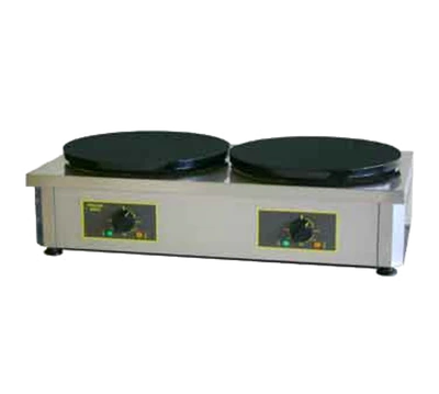 Equipex 400ED 34" W Stainless Steel Double Roller Grill Crepe Machine - 208/240 Volts