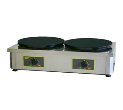 Equipex 400ED 34" W Stainless Steel Double Roller Grill Crepe Machine - 208/240 Volts