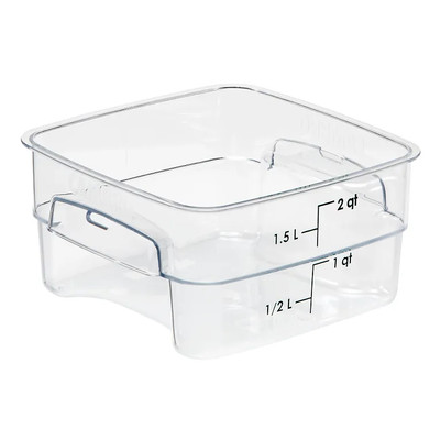 Cambro 2SFSPROCW135 2 Qt. Clear Polycarbonate Square CamSquare FreshPro Food Container - 6/Case