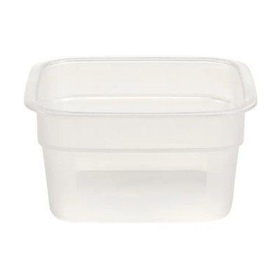Cambro HFSFSPROPP190 0.5 Qt. Clear Polycarbonate Square CamSquare FreshPro Food Container