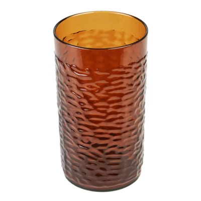 Thunder Group PLPTB016A 16 Oz. Amber Plastic Pebble Tumbler