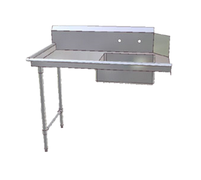 John Boos JDTS-20-26L-X 26" W Stainless Steel 16 Gauge Soiled Straight Design Dishtable