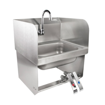 John Boos PBHS-W-1410-KV2MB-SS-X 17" W Stainless Steel Wall Mount Pro-Bowl Hand Sink