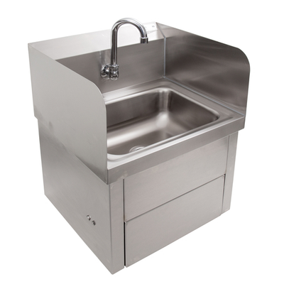 John Boos PBHS-W-1410-KV1APS-SS-X 17" W Stainless Steel Wall Mount Hand Sink