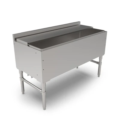 John Boos UBIB-2148-CP10-X 48" W Stainless Steel Underbar Ice Bin or Cocktail Unit
