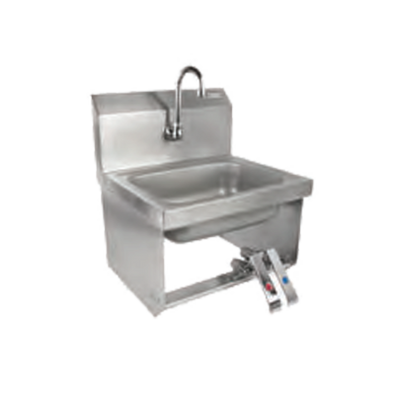 John Boos PBHS-W-1410-KV2MB-X 17" W Stainless Steel Wall Mount Pro-Bowl Hand Sink