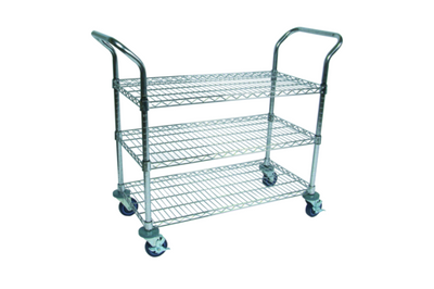 John Boos CWC-1836-3-X 36" W x 18" D Chrome 3 Shelves Bussing Cart