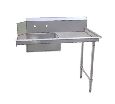 John Boos JDTS-20-26R-X 26" W Stainless Steel 16 Gauge Soiled Straight Design Dishtable
