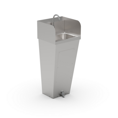 John Boos PBHS-F-1410-FV1-T-SSLR-X 17" W Stainless Steel Floor Mount Pro-Bowl Hand Sink