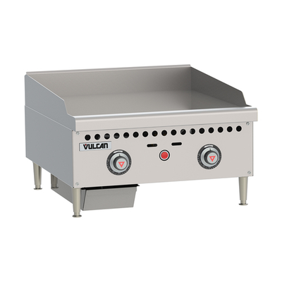 Vulcan VCRG24-T-NG 24" W Stainless Steel Natural Gas Countertop Griddle - 50,000 BTU