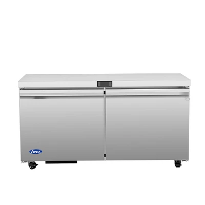 Atosa AUF60SD 15 Cu. Ft. Stainless Steel 2 Solid Doors Reach-In Undercounter Freezer- 115 Volts
