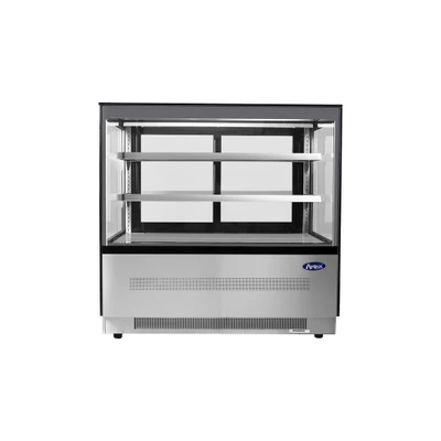 Atosa RDCS-48 15.1 Cu. Ft. Black Stainless Steel Floor Model Refrigerated Display Case - 120 Volts