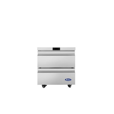Atosa AUR27D2 6.5 Cu. Ft. Stainless Steel Undercounter Refrigerator with 2 Drawers - 115 Volts