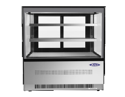 Atosa RDCS-35 10.9 Cu. Ft. Black Stainless Steel Floor Model Refrigerated Display Case - 120 Volts