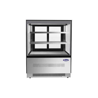 Atosa RDCS-35 10.9 Cu. Ft. Black Stainless Steel Floor Model Refrigerated Display Case - 120 Volts