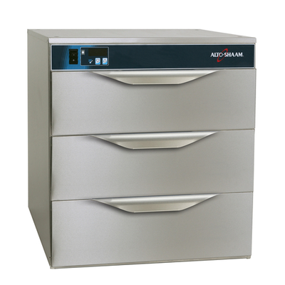 Alto-Shaam 500-3D Stainless Steel Free Standing Halo Heat Warming 3 Drawers - 120 Volts