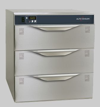 Alto-Shaam 500-3D Stainless Steel Free Standing Halo Heat Warming 3 Drawers - 120 Volts