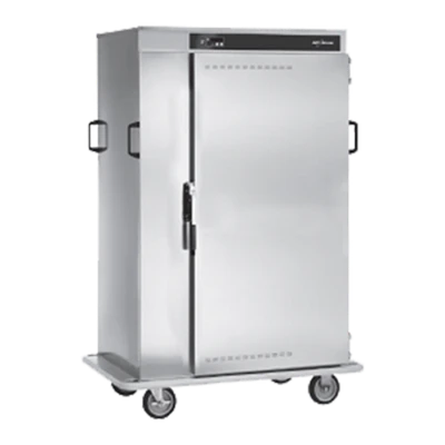 Alto-Shaam 1000-BQ2/128 128 Plate Capacity Stainless Steel Solid Doors Halo Heat Banquet Cart - 120 Volts
