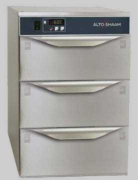 Alto-Shaam 500-3DN Stainless Steel Free Standing Halo Heat Narrow Warming 3 Drawers - 120 Volts