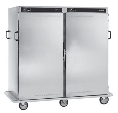 Alto-Shaam 1000-BQ2/192 192 Plate Capacity Stainless Steel Solid Doors Halo Heat Banquet Cart - 120 Volts