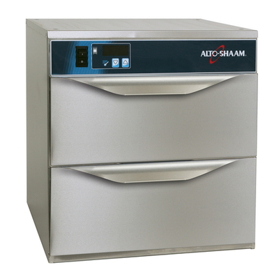 Alto-Shaam 500-2DN Stainless Steel Free Standing Halo Heat Narrow Warming 2 Drawers - 120 Volts